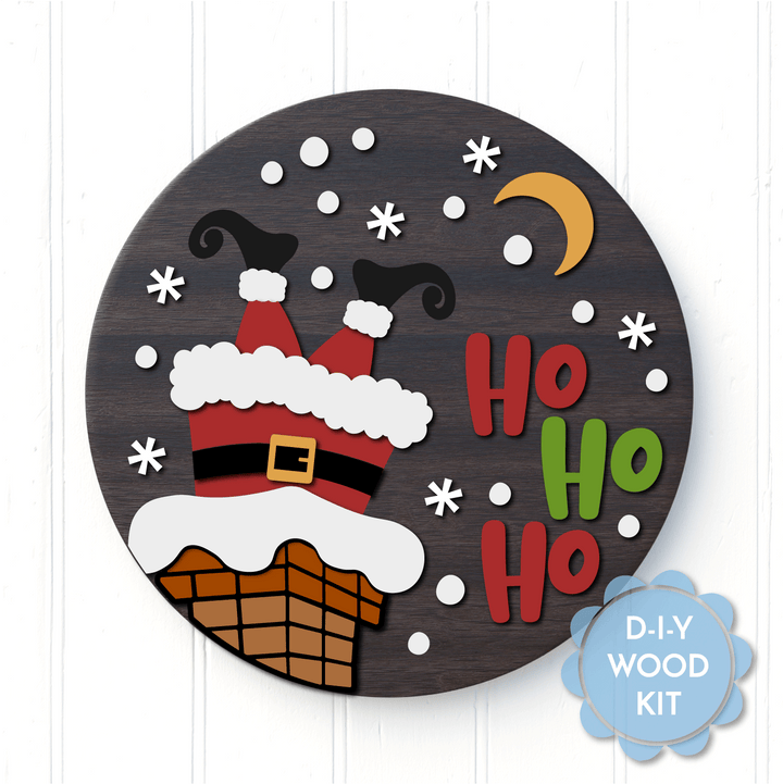 WallCutz  WOOD KIT  / Santa Chimney Ho Ho Ho Wood Kit
