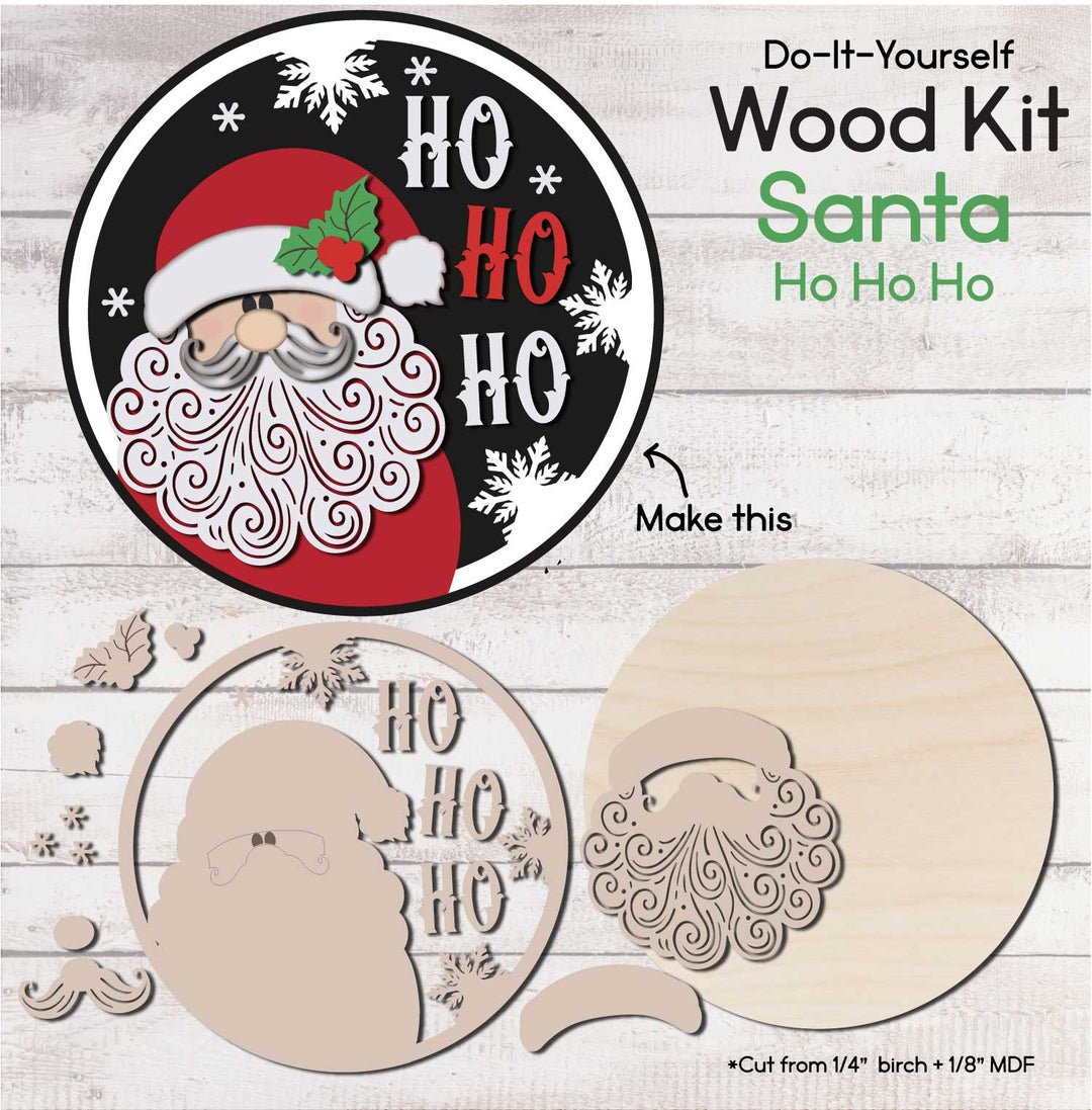 WallCutz  WOOD KIT  / Santa Ho Ho Ho Wood Kit
