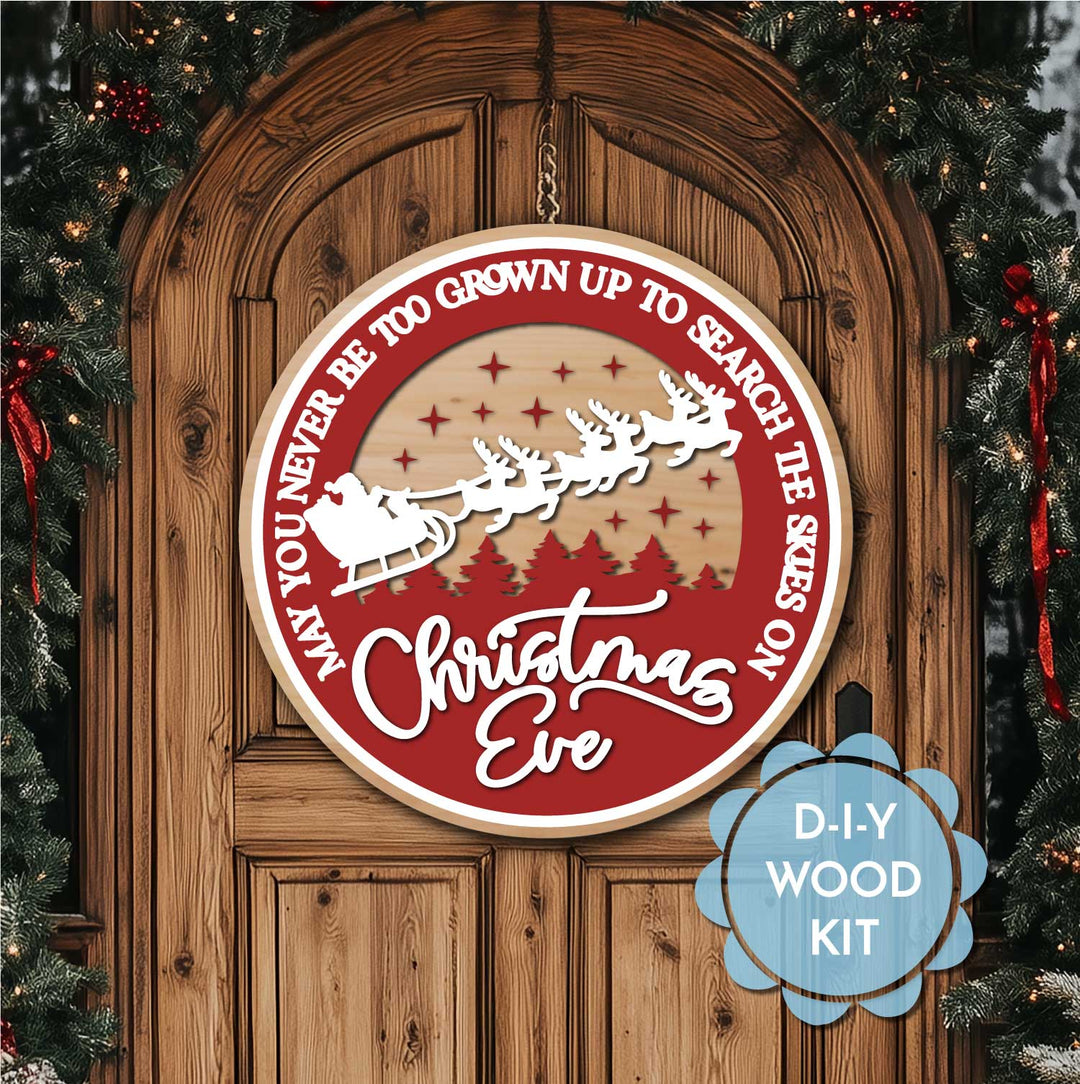 WallCutz  WOOD KIT  / Search The Skies on Christmas Eve Wood Kit