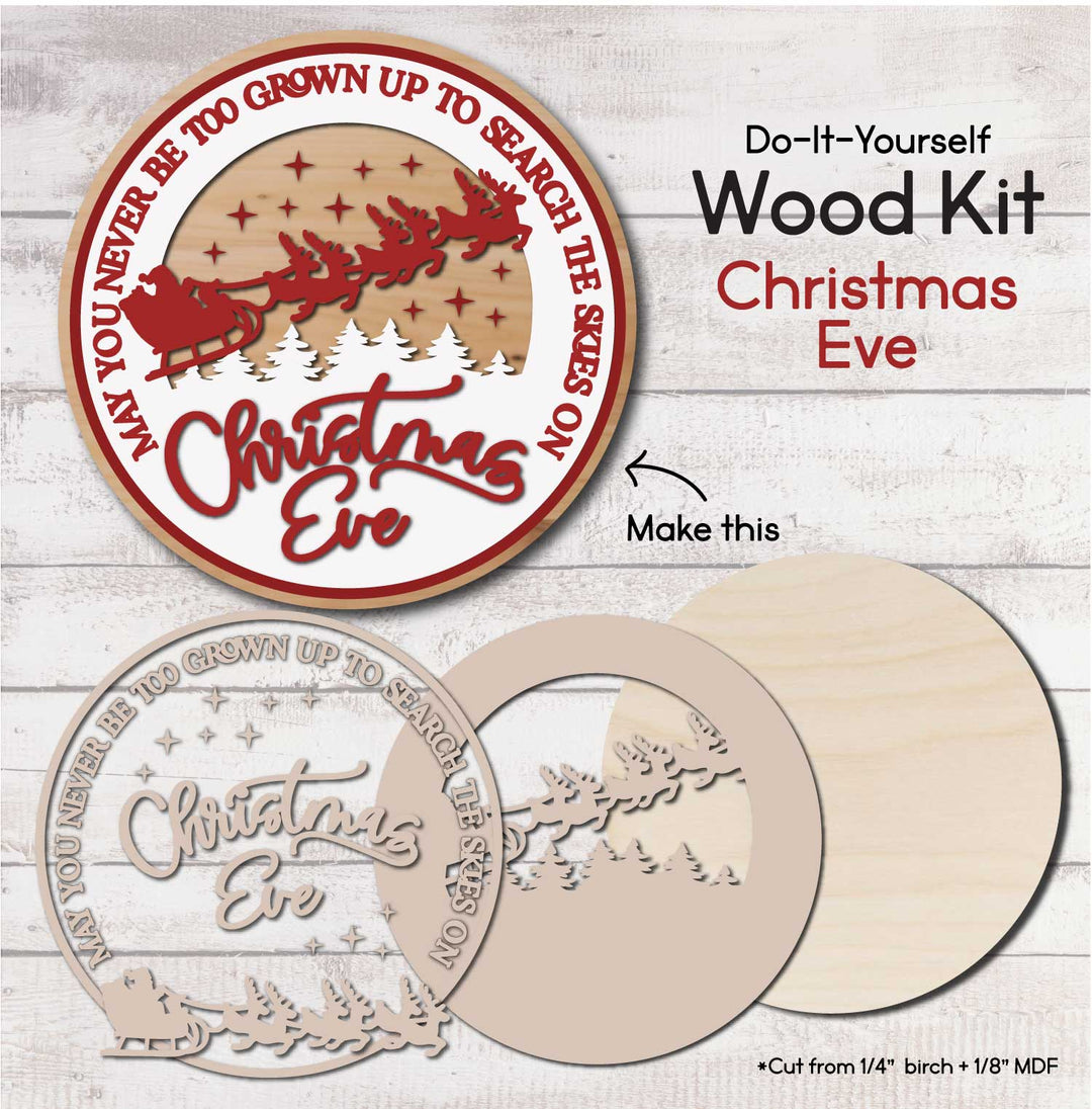 WallCutz  WOOD KIT  / Search The Skies on Christmas Eve Wood Kit