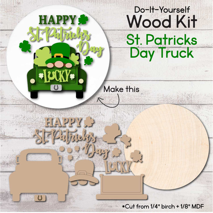 WallCutz  WOOD KIT / St. Patricks Day Truck Wood Kit