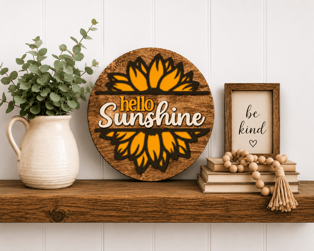 WallCutz  WOOD KIT / Sunflower Sunshine Door Hanger Kit Wood Kit