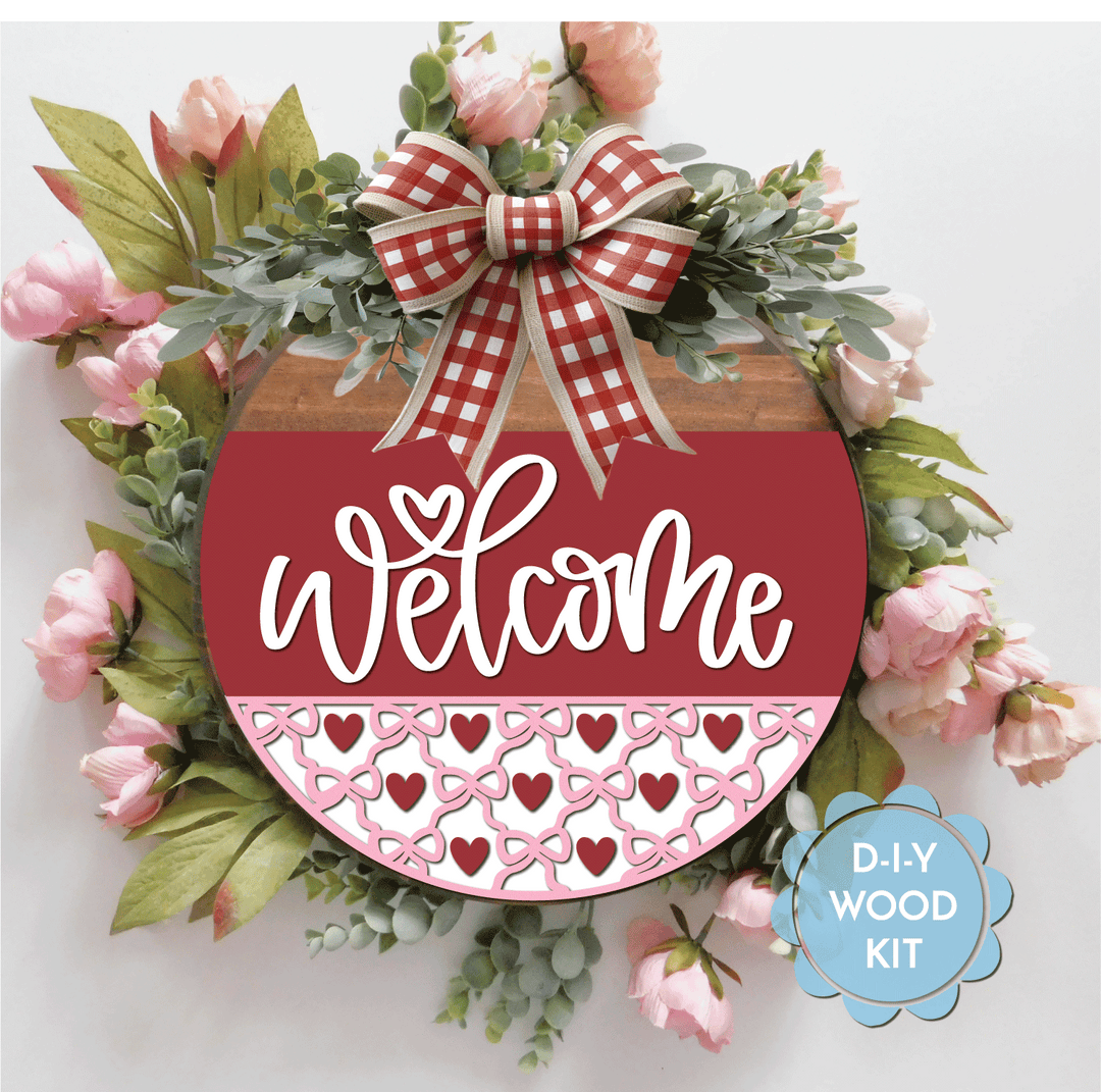 WallCutz  WOOD KIT  / Welcome Valentine Bows Wood Kit