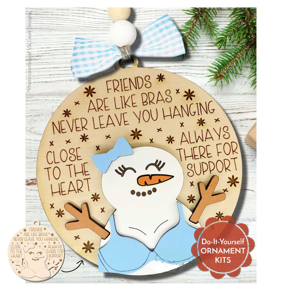 WallCutz  Wood Ornament Kit / Bra Friends -Snow Lady Wood Kit