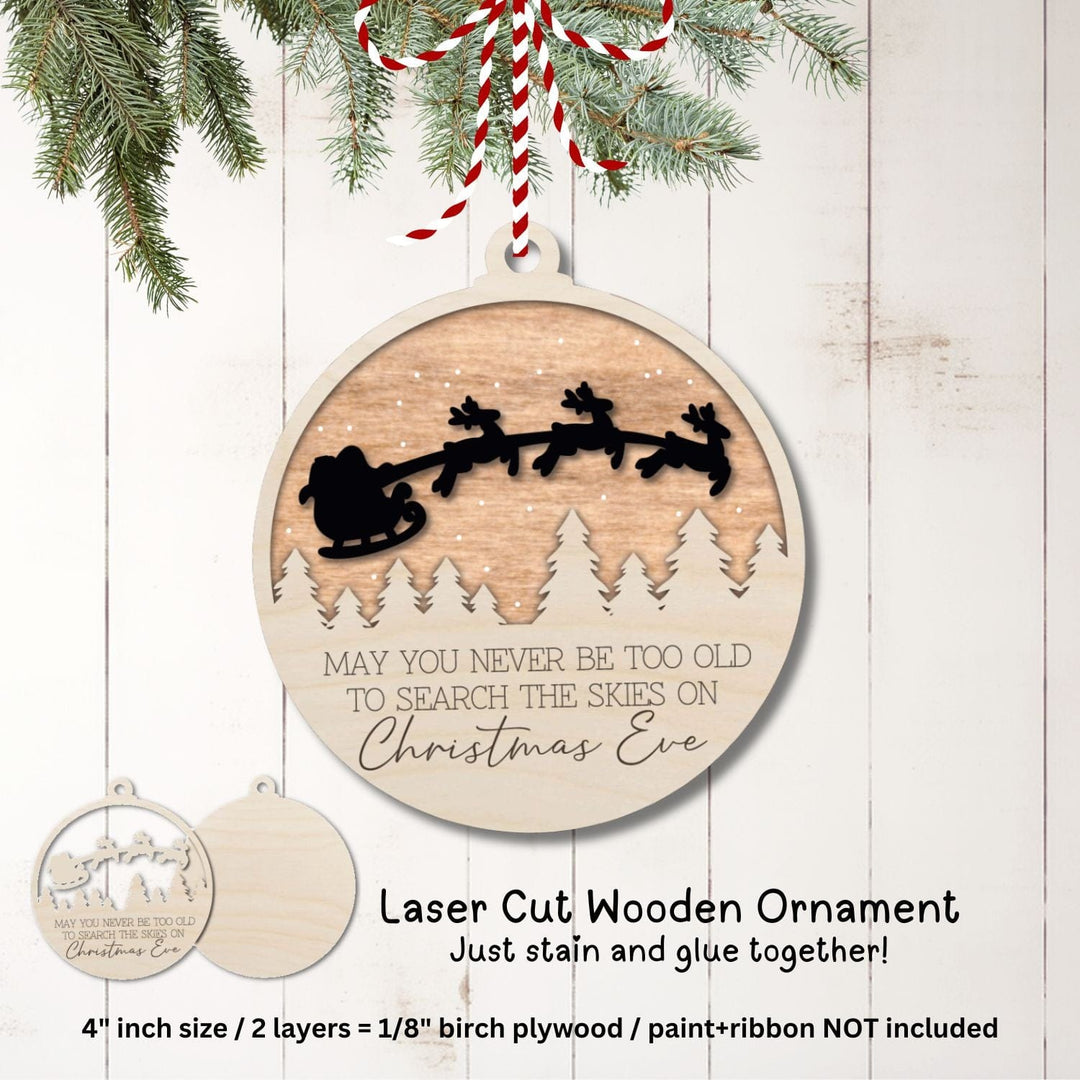 WallCutz  Wood Ornament Kit / Search the Skies on Christmas Eve Wood Kit
