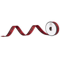 The Ribbon Boutique Hobbies & Creative Arts Red & Black Plaid Ribbon - 5/8"