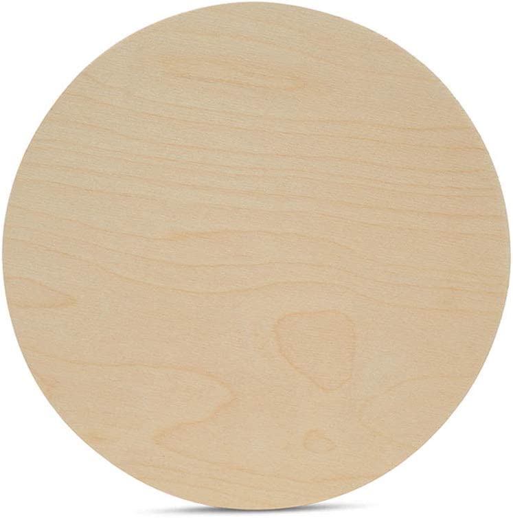 WallCutz  Bulk Round Wood Disks,  1/4 Thick | 3pk, 5 pk, 10 pk Wood Kit