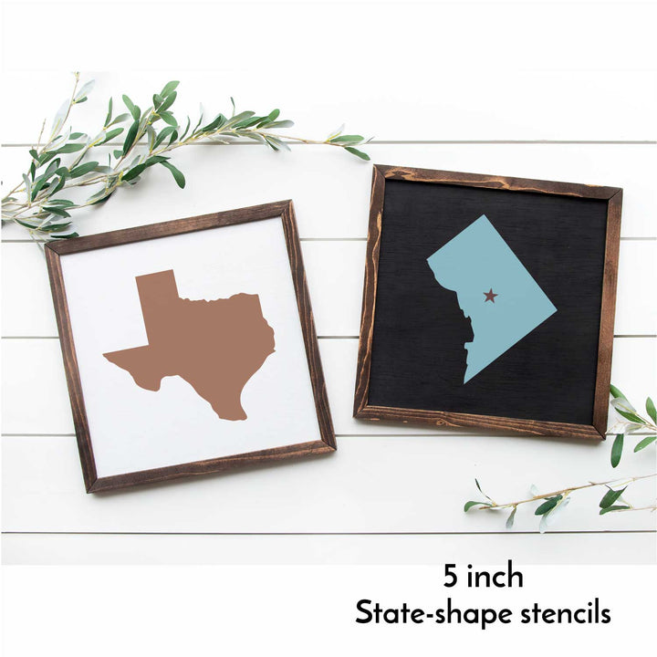 WallCutz  States of America /  5 inch Shapes stencil