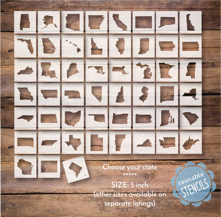 WallCutz  States of America /  5 inch Shapes stencil