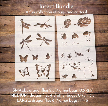 WallCutz reusable stencil Bugs / Insect Stencil Bundle