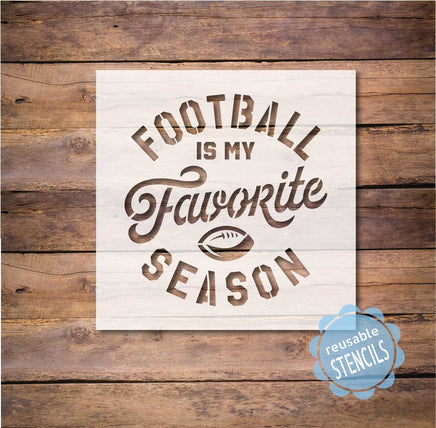 WallCutz reusable stencil Football Is My Favorite Season Stencil