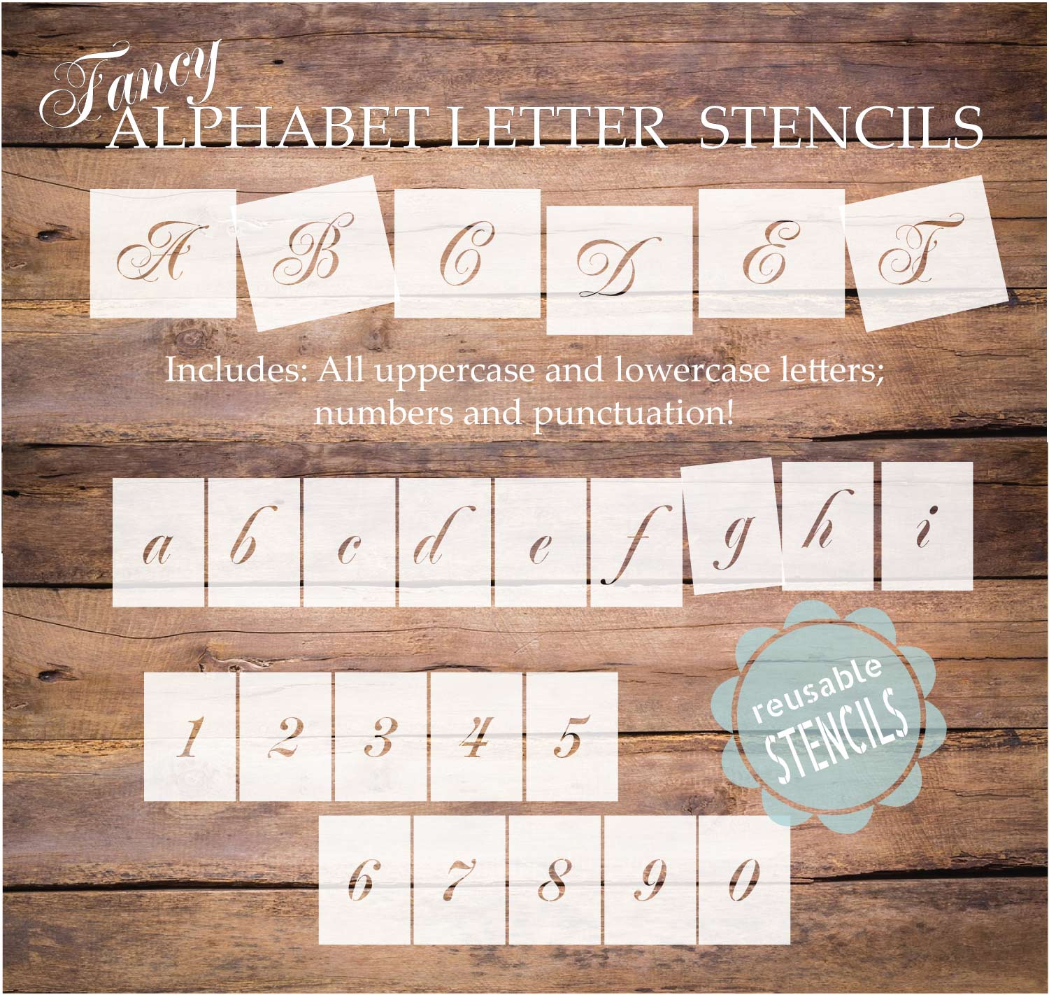 Printable Cursive Letter Stencils