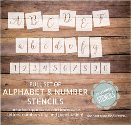 WallCutz Stencil Alphabet letter stencils - Script style