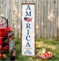 WallCutz Stencil America Est 1776  / Patriotic porch stencil