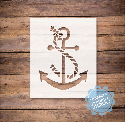 WallCutz Stencil Anchor / Nautical Beach Stencil