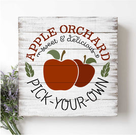 WallCutz Stencil Apple Orchard - Farmhouse stencil