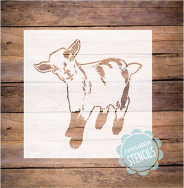 WallCutz Stencil baby goat stencil