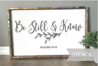WallCutz Stencil Be Still and Know Psalms Stencil