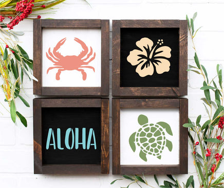 WallCutz Stencil Beach Bundle - Ocean stencils