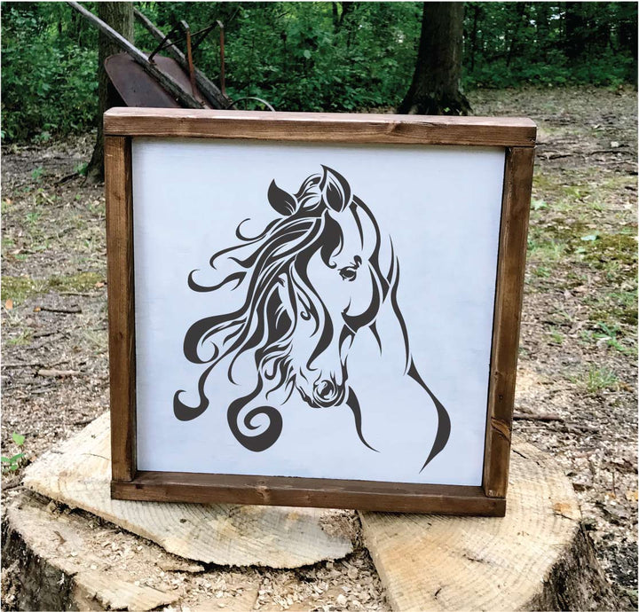 WallCutz  Beautiful Horse stencil Stencil