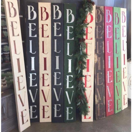 WallCutz Stencil Believe Christmas Porch Stencil