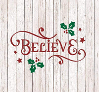 WallCutz Stencil Believe Christmas Stencil
