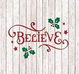WallCutz Stencil Believe Christmas Stencil
