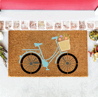 WallCutz Stencil Bicycle - door mat stencil