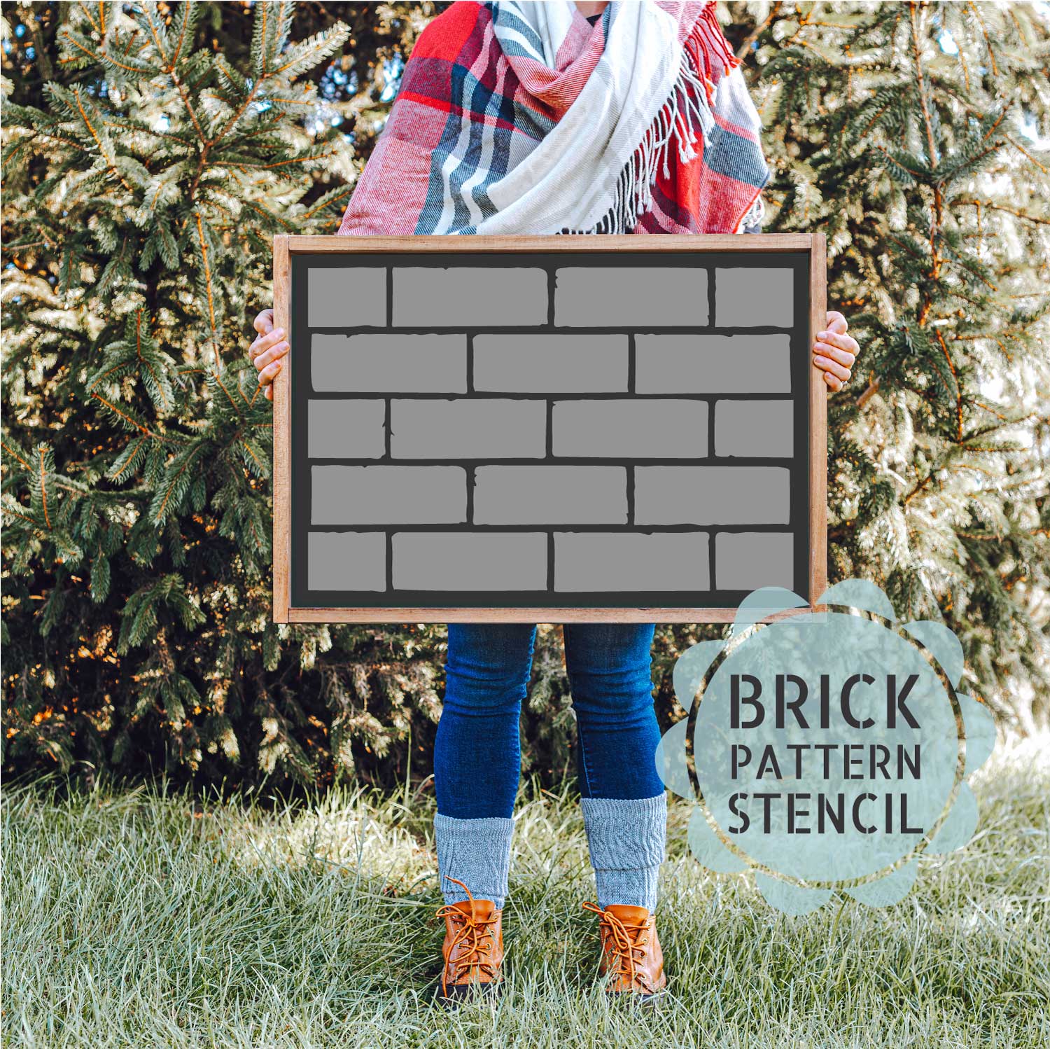 Brick Wall Pattern Stencil