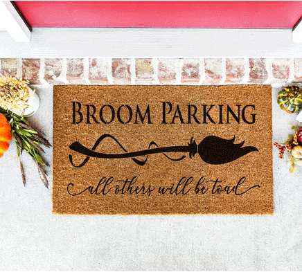 WallCutz Stencil Broom Parking - door mat stencil