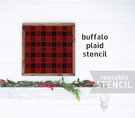 WallCutz Stencil Buffalo Plaid Pattern Stencil