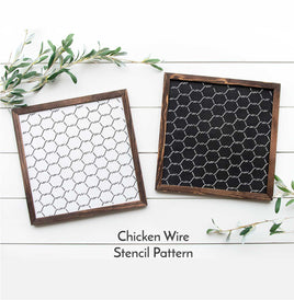 WallCutz Stencil Small / overall pattern size: 10"x11" w/2"cell size) Chicken Wire / Pattern Stencil