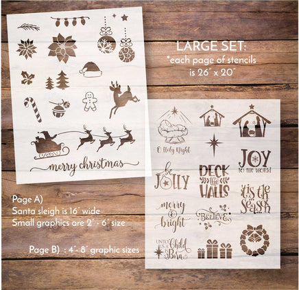 WallCutz Stencil Christmas Stencil Bundle