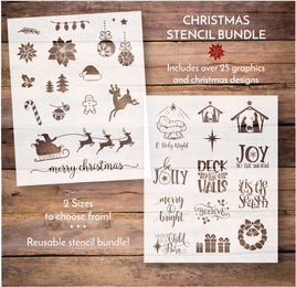 WallCutz Stencil Christmas Stencil Bundle