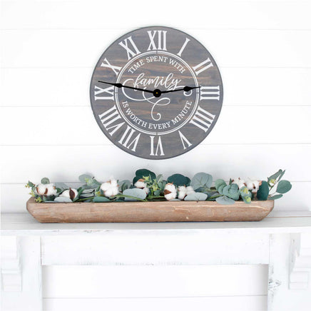 WallCutz Stencil Clock stencil - Time spent with family