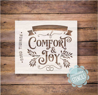WallCutz Stencil Comfort and Joy - Good Tidings Christmas Stencil
