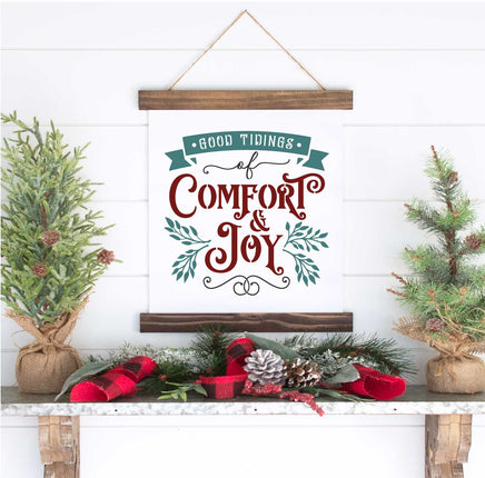 WallCutz Stencil Comfort and Joy - Good Tidings Christmas Stencil