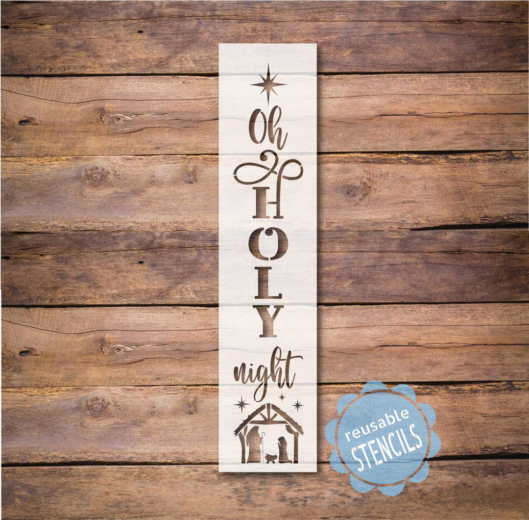 WallCutz  O Holy Night Nativity / Porch Stencil Stencil