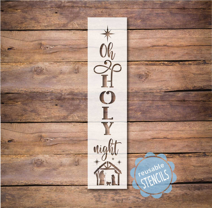 WallCutz  O Holy Night Nativity / Porch Stencil Stencil