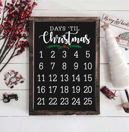 WallCutz Stencil Countdown to Christmas Advent Stencil