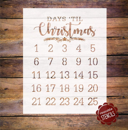 WallCutz Stencil Countdown to Christmas Advent Stencil