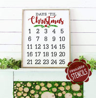 WallCutz Stencil Countdown to Christmas Advent Stencil