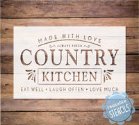 WallCutz Stencil Country Kitchen - noodle board stencil