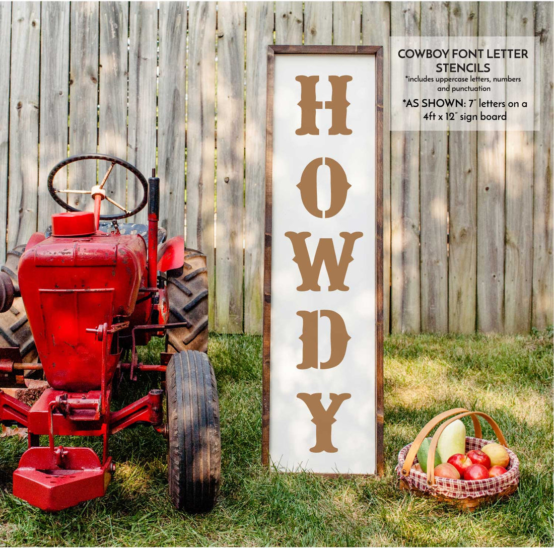 Cowboy Font Alphabet Stencils WallCutz Inc