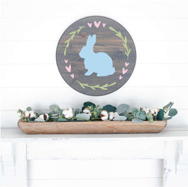 WallCutz Stencil Easter Wreath Bunny stencil