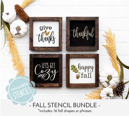 WallCutz Stencil Fall Stencil Bundle