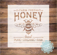 WallCutz Stencil Farm Fresh Honey Bee stencil