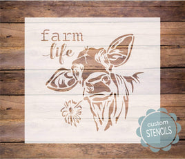 WallCutz Stencil Farm Life Cow Stencil
