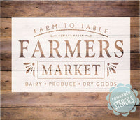 WallCutz Stencil Farmers market stencil