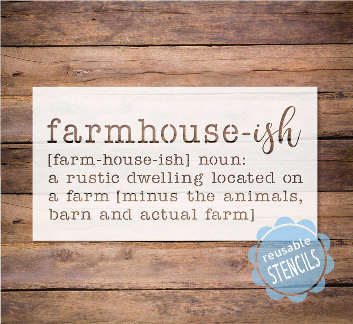 WallCutz  Farmhouse-ISH stencil Stencil